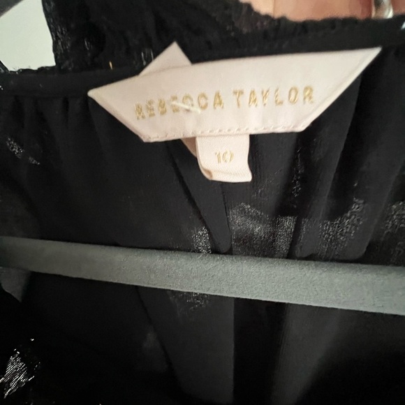 Chic Black Blouse with Gold and Silver Accents - Picture 2 of 4